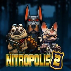 Nitropolis 2 slot logo by ELK Studios at Vegasino Casino