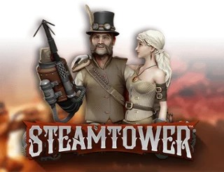 Steam Tower Slot logo – Slots by NetEnt at Vegasino Casino